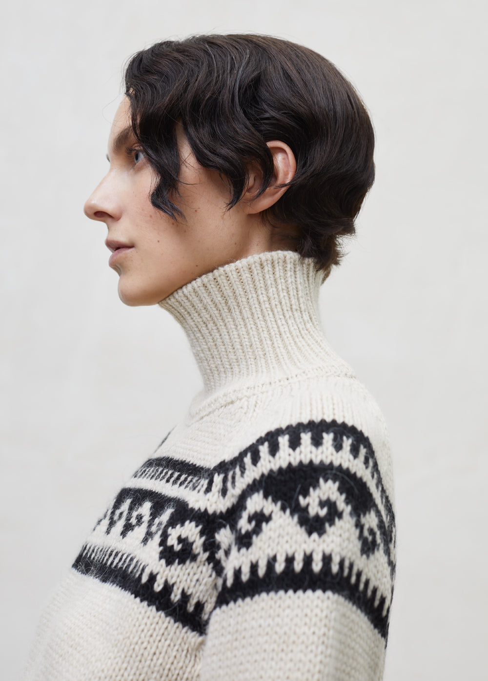 Andy Woman Jumper High Neck Sand