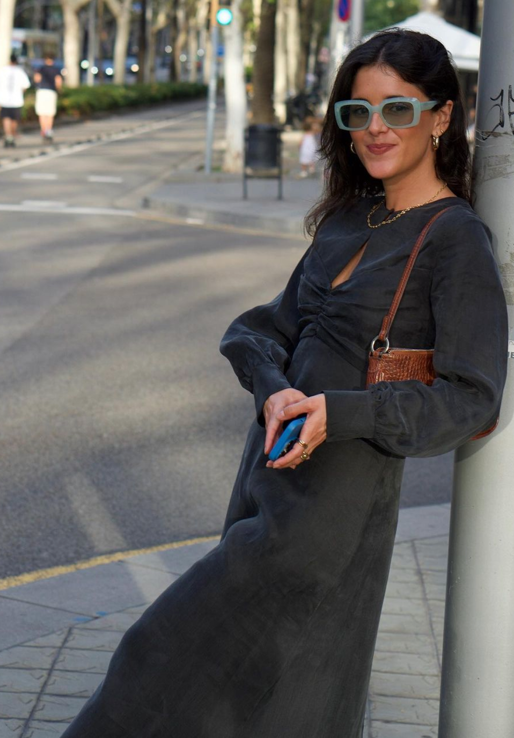 Isaura Woman Dress Dark Grey