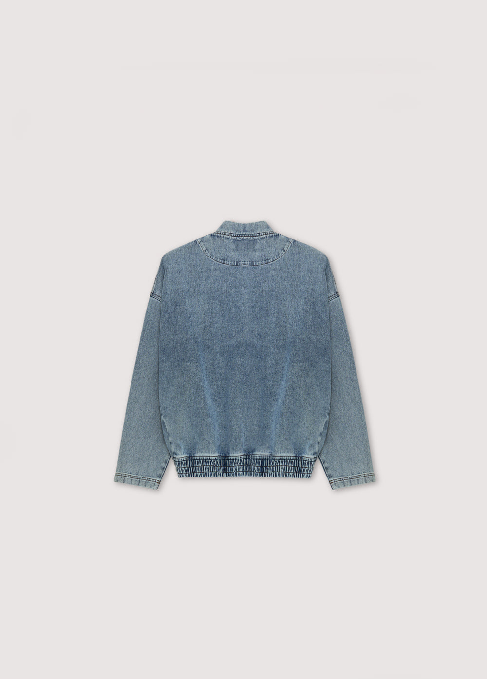 Chios Woman Bomber, our bestseller. Jacket in denim fabric 100% cotton, with front pockets and a central zipper. Spring Summer Collection. The New Society.