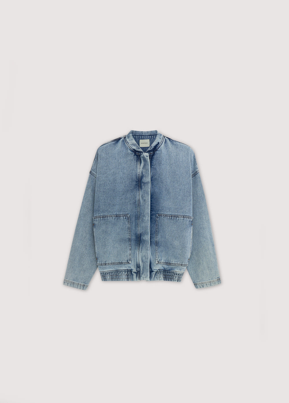 Chios Woman Bomber, our bestseller. Jacket in denim fabric 100% cotton, with front pockets and a central zipper. Spring Summer Collection. The New Society.
