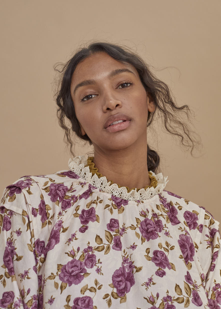 AGUSTINE WOMAN BLOUSE CRETONA PRINT_SAMPLING