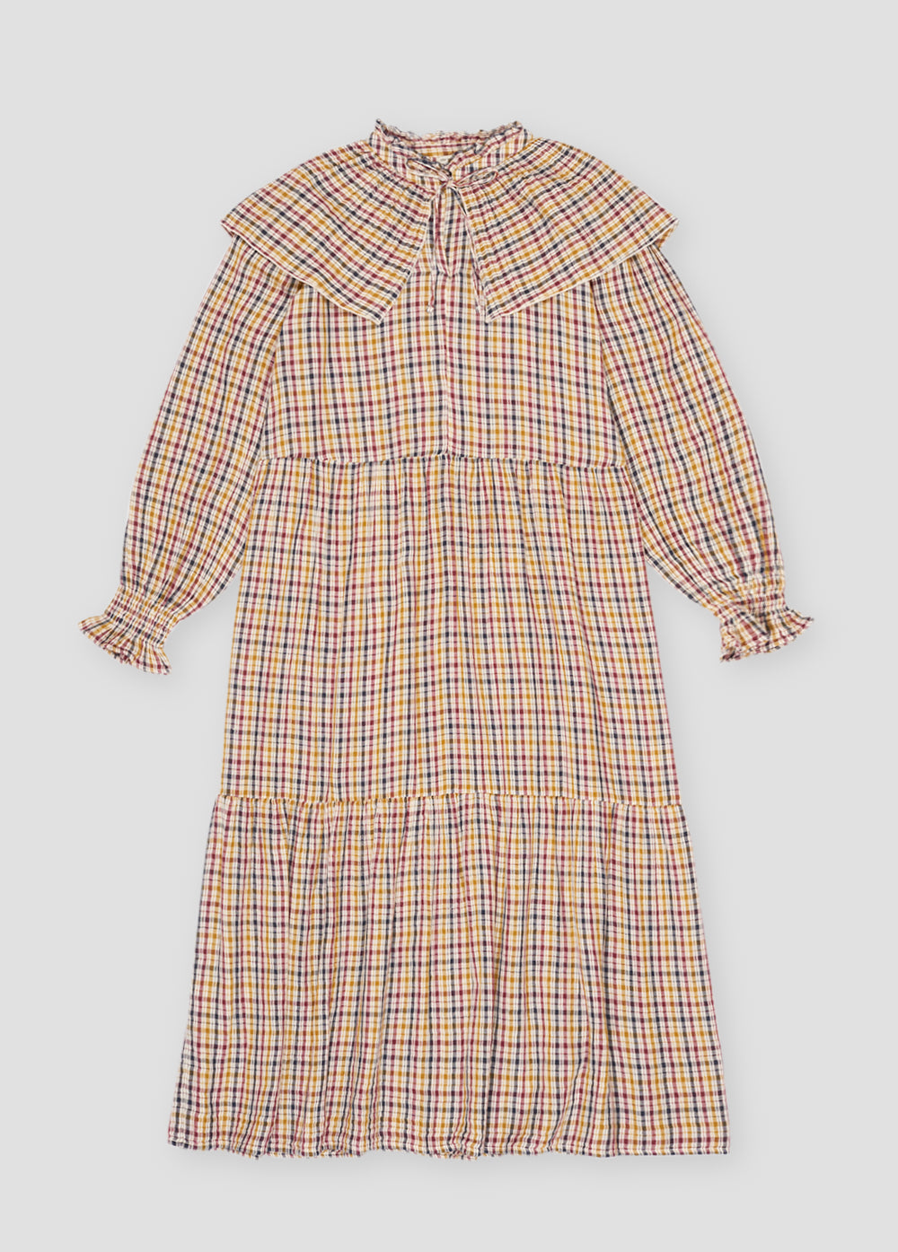 BENERICE WOMAN DRESS MULTICOLOR CHECK_SAMPLING