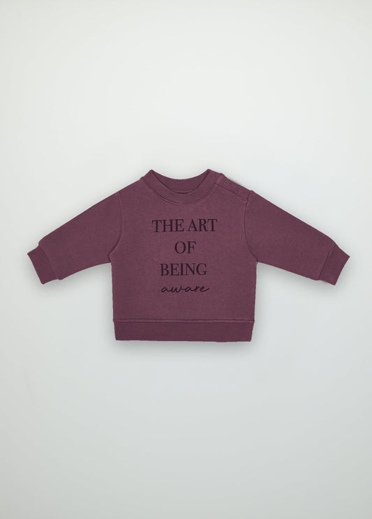 The art of baby sweatshirt plum