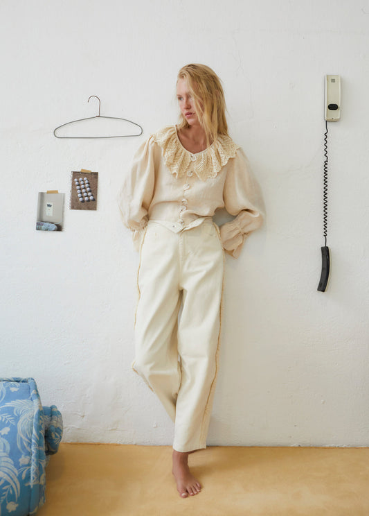 California Denim Woman Pant Natural
