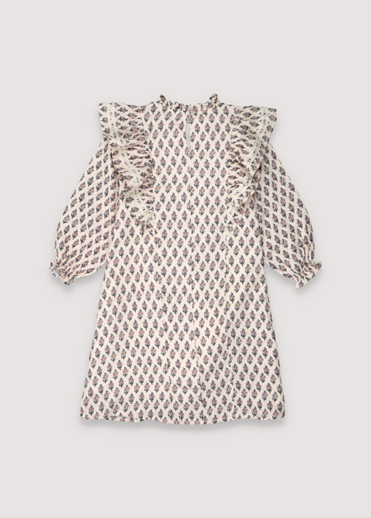 Adelaine Long Dress Block Print