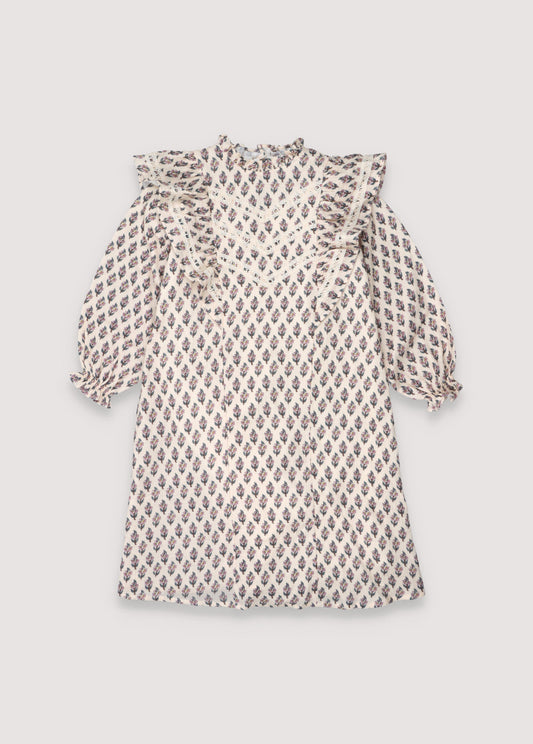 Adelaine Long Dress Block Print