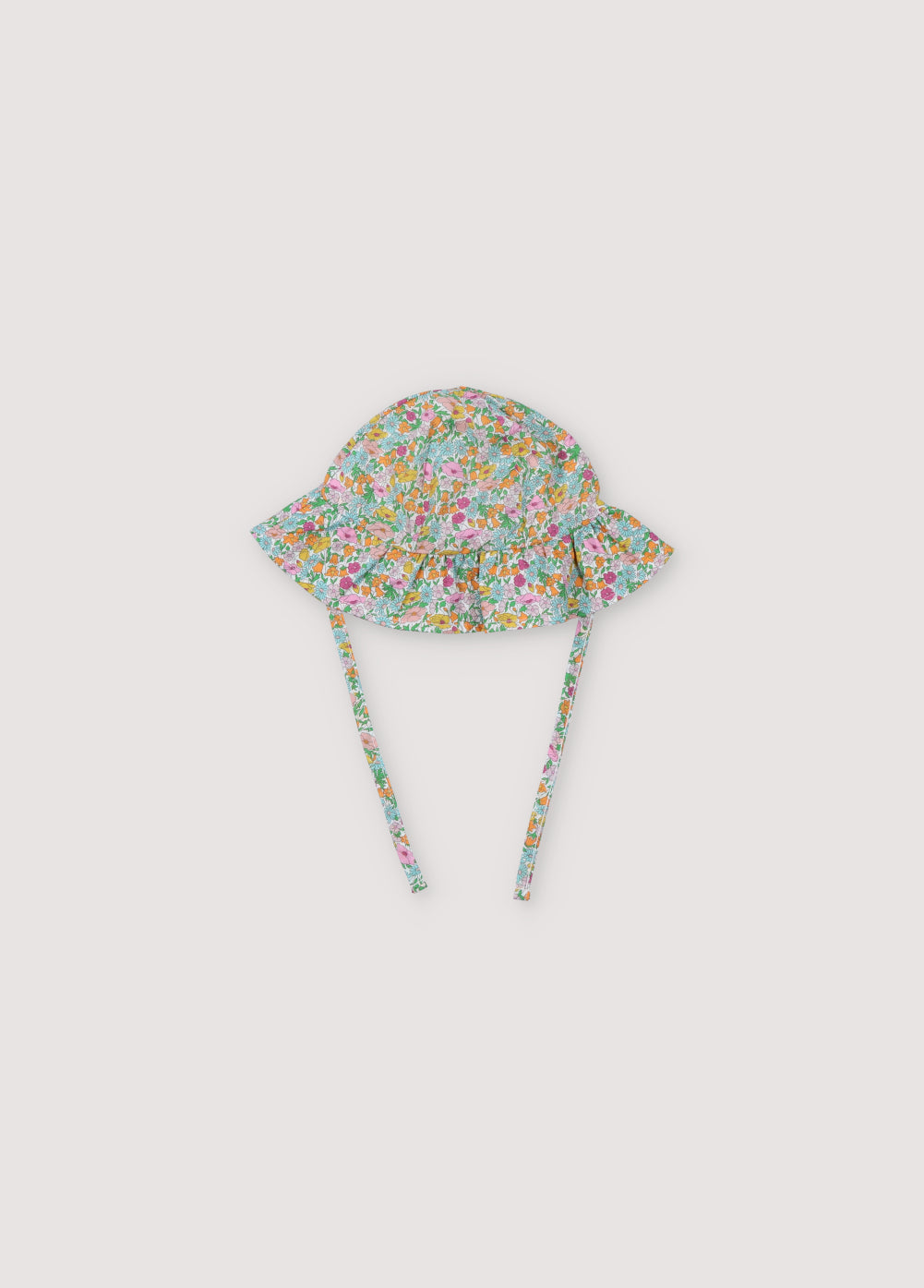 Andreas Baby hat in Liberty fabric with adjustable bows. Perfect to complete the Andreas Liberty look. Spring Summer Collection. The New Society.