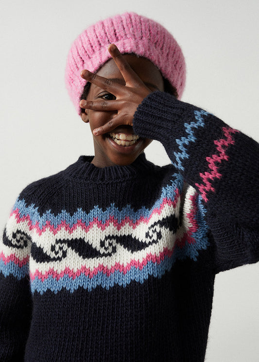 Andy Jumper Round Neck Blue