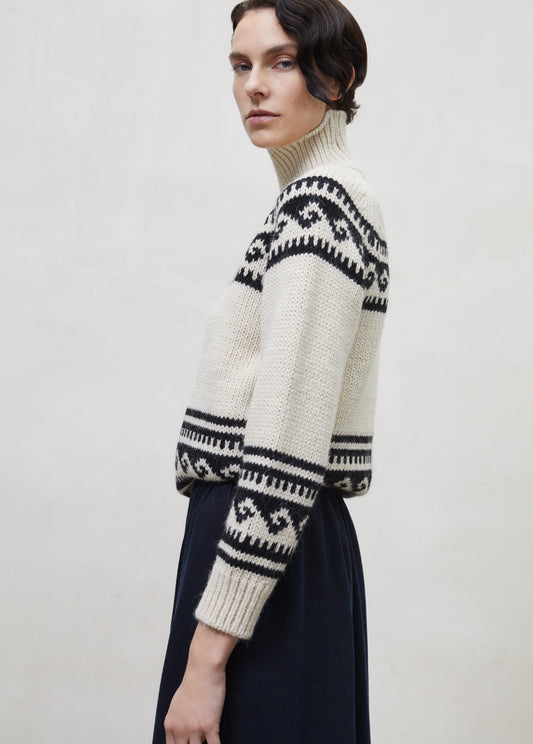 Andy Woman Jumper High Neck Sand