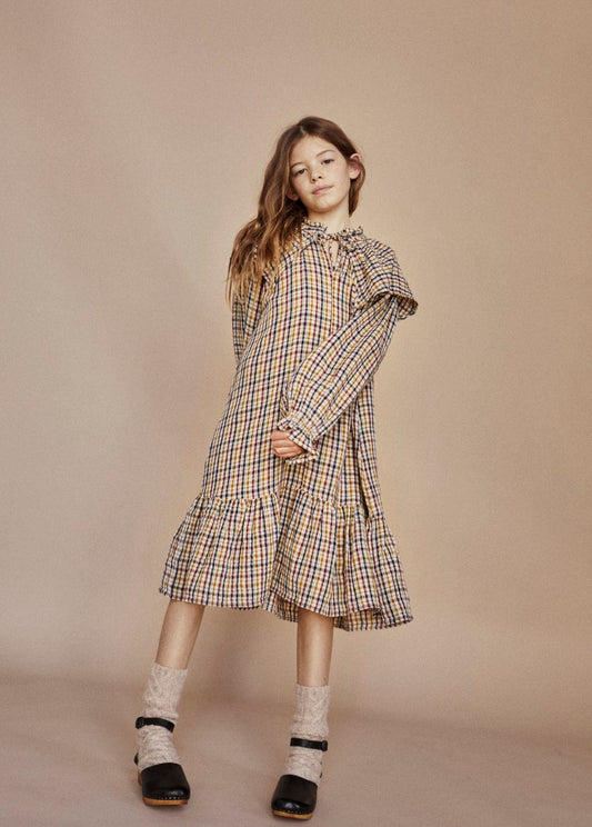BENERICE DRESS MULTICOLOR CHECK_SAMPLING