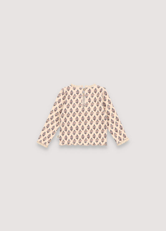 Betsy Baby Lace Tee Block Print