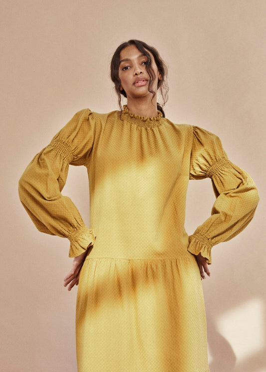 BRIGITTE WOMAN DRESS OLIVE_SAMPLING