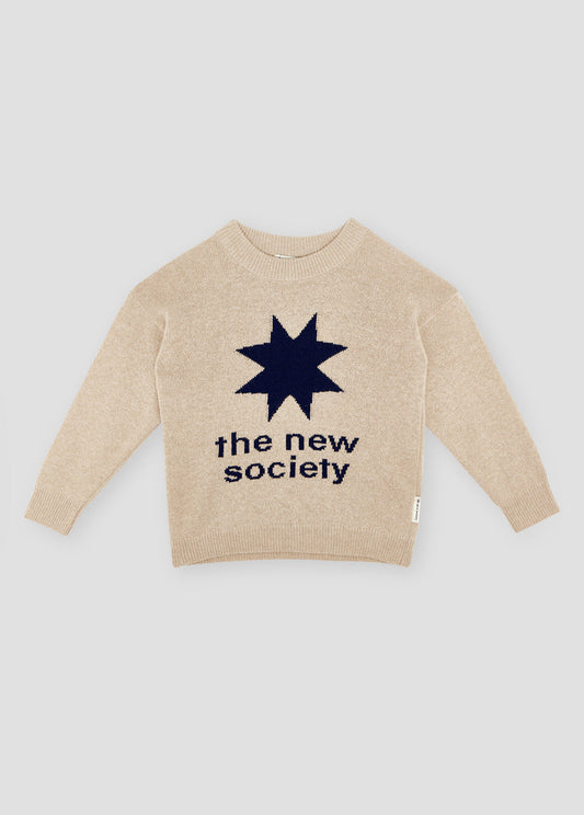 CASH LOGO WOMAN JUMPER SAND_SAMPLING