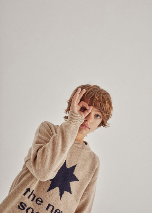 CASH LOGO JUMPER SAND_SAMPLING