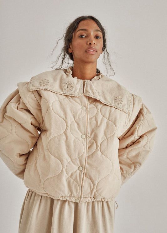 COLETTE WOMAN JACKET SAND_SAMPLING