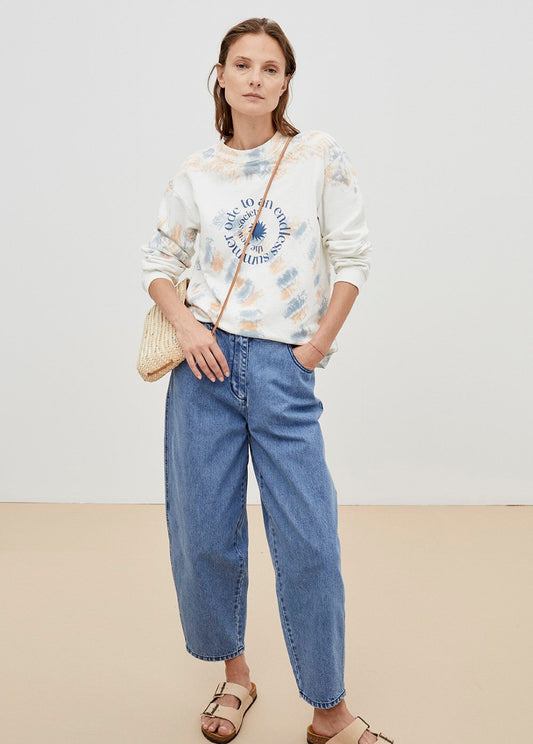 Gabriella Woman Pant Blue Denim