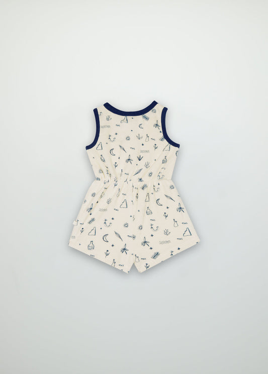 Francis Baby Romper All the things print