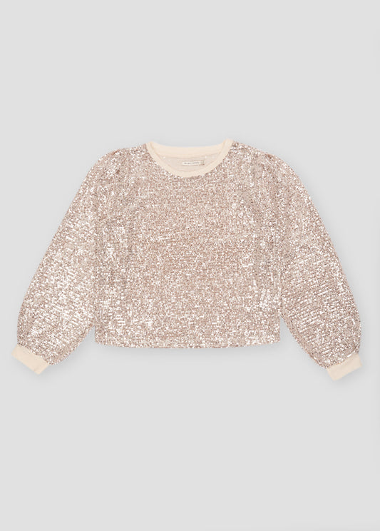 GALAXY WOMAN TEE SEQUINS SILVER_SAMPLING