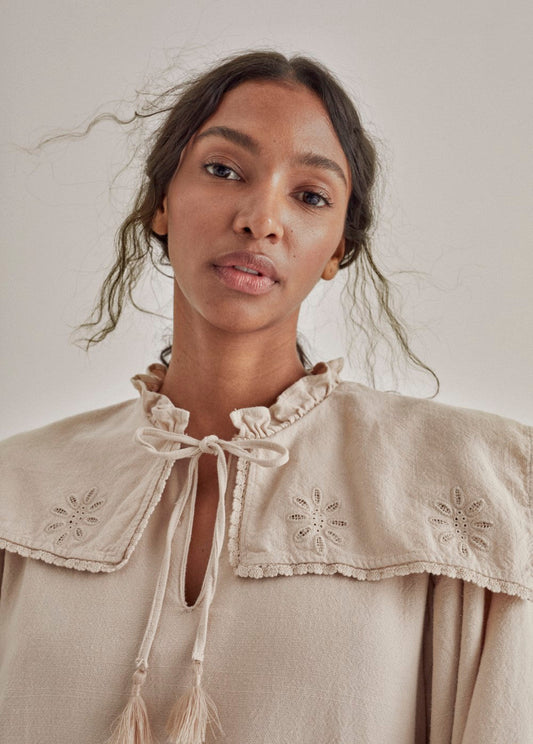 GERALDINE WOMAN BLOUSE SAND_SAMPLING