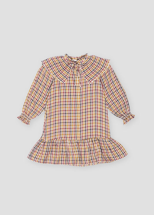 BENERICE DRESS MULTICOLOR CHECK_SAMPLING