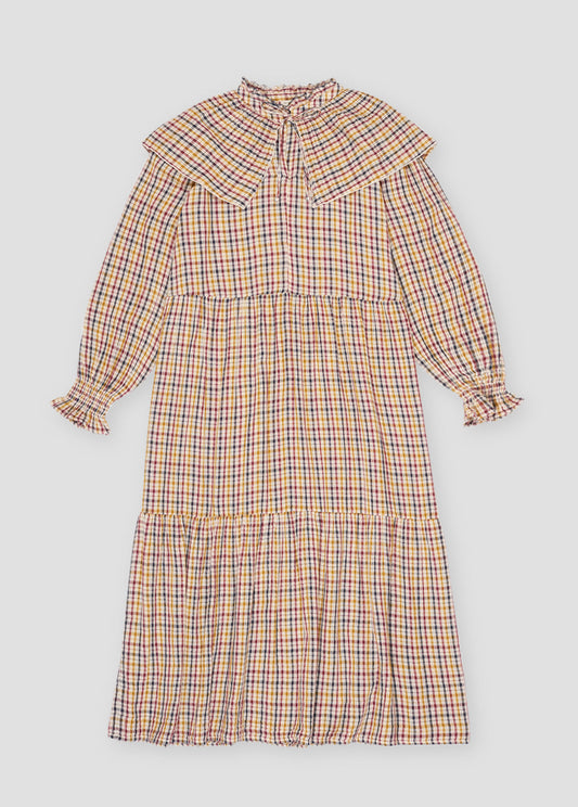 BENERICE WOMAN DRESS MULTICOLOR CHECK_SAMPLING