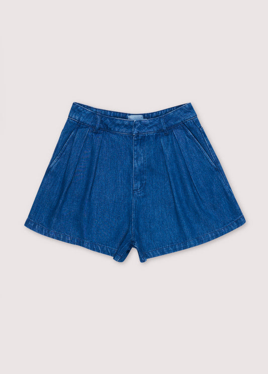 Woodland Woman Short Blue Denim_Sampling