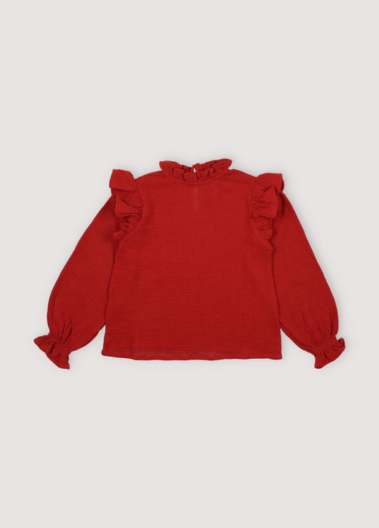 Glacier Blouse Ruby Dusk Sample 6y